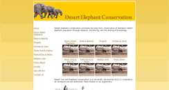 Desktop Screenshot of desertelephantconservation.org