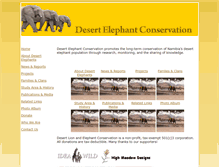 Tablet Screenshot of desertelephantconservation.org